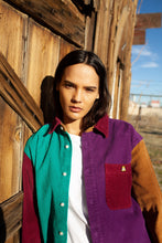 Load image into Gallery viewer, Corduroy Color Block Button Up